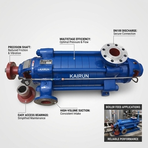 Pompe à eau centrifuge multi-étages, conception horizontale pour l'irrigation agricole à grande échelle - Product Image 3