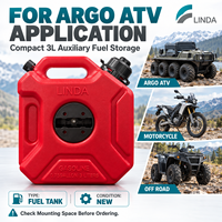 Réservoir de carburant portable 3L en PEHD 3mm avec bec verseur, bouchon de ventilation et fixation sécurisée pour Argo, VTT, moto tout-terrain