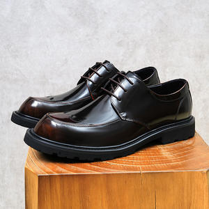 Nuevos Zapatos Oxford de Cuero para Hombre, Estilo Británico Casual de Lujo, Hechos a Mano, Impermeables, Color Verde Perenne, Cerrados, Sin Cordones, Formales, para Boda u Oficina - Product Image 5