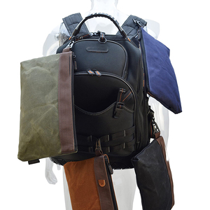 Bán buôn biểu tượng tùy chỉnh nhiệm vụ nặng nề dây kéo sáp vải công cụ Túi - Product Image 3