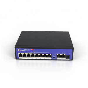 สวิตช์ Smart VLAN AI PoE DC48V 10/100Mbps 8 พอร์ต พร้อม Gigabit Uplink SFP ODM OEM สำหรับกล้องวงจรปิด IP NVR ซีรีส์ - Product Image 3