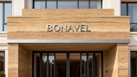 Panneau mural flexible en pierre compactée jaune grand format MCM, tuile souple légère ignifuge pour revêtement extérieur de bâtiment