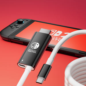 Cable USB C a HD para Nintendo Switch <span class=keywords><strong>2</strong></span> Dock 4K 60Hz Convertidor de video Cable de carga Cable de transmisión multimedia HD - Product Image 6
