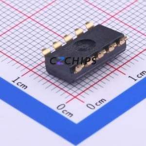 DSIC05LSGET DIP Switch SMD-10P,6x12.6mm Switch Flat Toggle, Raised Type Single Pole Single Throw 5 2.54mm - Product Image 2