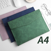 Portadocumentos de Negocios de Cuero PU A4 con Logotipo Personalizado, Organizador de Archivos con Gran Capacidad, Maletín Impermeable con Botón