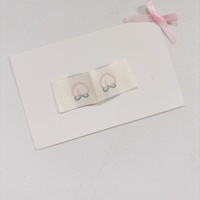 Étiquettes en tissu tissé pliées au centre raffinées, étiquettes de vêtements pour coutures latérales, badges de couture faits à la main pour accessoires capillaires