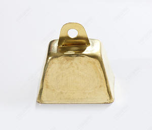 Goldene quadratische Weihnachtskuhglocke - Product Image 5