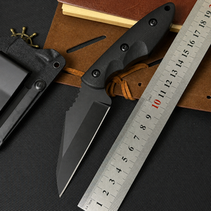 Cuchillo de hoja fija Full Tang 7Cr17MoV con anillo, mango G10, cuchillo táctico de caza, supervivencia y exterior con funda Kydex al por mayor - Product Image 6