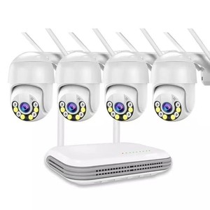 Kit NVR sans fil ICSEE 4 canaux 4MP avec caméra de surveillance WiFi PTZ, vision nocturne, panoramique/inclinaison et audio bidirectionnel - Product Image 1