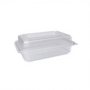 Boîte à charnière en PET transparente, capacité 1250 ml / 42 oz, gamme de contenants à charnière en PET - Vente en gros de boîtes à charnière en PET pour boulangerie - Product Image 1