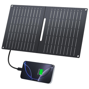 ALECTER 15W Monocrystalline Silicon 23.5% Efficiency Lightweight <b>Portable</b> Foldable <b>Solar</b> <b>Panels</b> Charger USB Fast Charging Black - Product Image 1