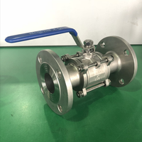 Vanne à bille à bride de 4 pouces, 3 pièces, en acier inoxydable et en bronze, construction forgée pour les applications d'eau, d'huile et de gaz