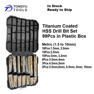 Jeu de 170 forets hélicoïdaux HSS 1-10 mm, revêtement <span class=keywords><strong>titane</strong></span>, acier rapide, pour métal, aluminium, fonte - Product Image 5