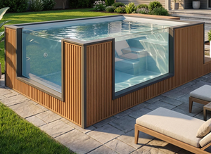<span class=keywords><strong>Piscine</strong></span> en conteneur de 20 pieds avec fenêtre de visualisation transparente, <span class=keywords><strong>piscine</strong></span> <span class=keywords><strong>hors</strong></span> <span class=keywords><strong>sol</strong></span> préfabriquée de luxe, prête à l'emploi - Product Image 2