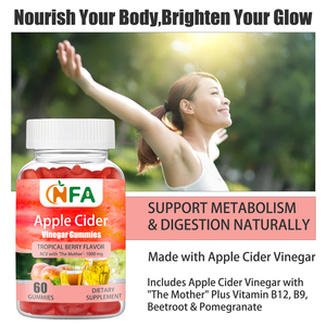 Gummies au vinaigre de cidre de pomme OEM avec vitamine B, iode et folate – Soutient l'énergie quotidienne, la clarté mentale et favorise une digestion saine - Product Image 5