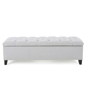 Panca contenitore Glouster V2 imbottita trapuntata con coperchio per ingresso o camera da letto - Product Image 5