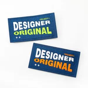 Cheap Price Custom Woven Labels For Jeans Garment Accessories Custom Brand Logo Woven Labels