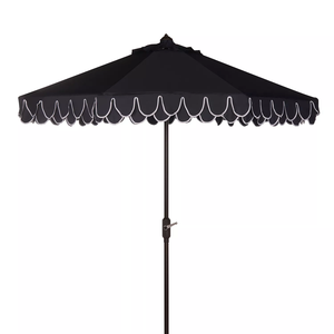 <span class=keywords><strong>Parasol</strong></span> de plage élégant à double bord festonné style feuille de lotus, à manivelle, <span class=keywords><strong>anti</strong></span>-UV, pour cafés et espaces de restauration en extérieur - Product Image 2