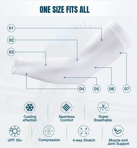 Ensembles élégants de manchons de compression de refroidissement de protection solaire <span class=keywords><strong>UV</strong></span> pour hommes et femmes pour les sports cyclistes - Product Image 5