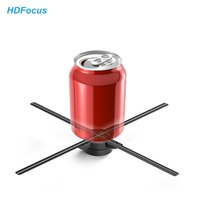 Ventilateur Holographique 3D avec Support LED pour Affichage Mural Wi-Fi, Hologramme 3D, OEM