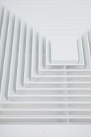 Diffuseur d'air flexible ABS 4 voies de haute qualité à économie d'énergie, grille de climatisation carrée courbée pour usage extérieur en milieu hospitalier