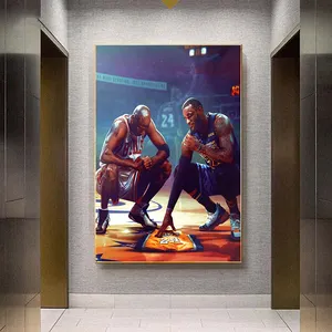 Giocatore di basket kobe and James Portrait Canvas Painting Print Office Home Decoration Modern Wall Art Oil Painting Poster