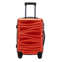 Valise rigide ABS + PC 20/24/28 pouces Valise à roulettes à roulettes pratique Voyage en famille Ouverture à glissière Nylon PU