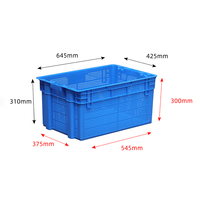 Boîte solide empilable en plastique Boîtes fourre-tout de stockage Panier pour viande Lait Oeuf Légumes Fruits Transport Multi-fonctionnel