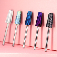 Nouvel arrivage : Kit de fraises à ongles en carbure de tungstène 5 en 1, professionnel, violet chaud et rose personnalisé, vente en gros