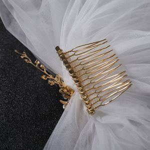 <span class=keywords><strong>Voile</strong></span> de mariée Vintage en cristal fait à la main pour femmes, <span class=keywords><strong>voile</strong></span> de mariage avec nœud papillon avec peigne à cheveux - Product Image 4