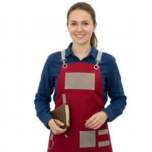 Tabliers de protection personnalisables avec logo, bretelles croisées réglables, en polycoton imperméable, confortables pour la cuisine et la coiffure - Product Image 5