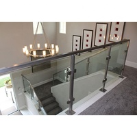 Rampe en verre en acier inoxydable moderne pour escaliers, main courante en fer forgé pour escalier, fabricant de main courante en acier inoxydable pour escalier
