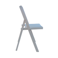 [Stock US] Chaise pliante en bois à lattes pour événements spéciaux - Blanc, lot de 4 chaises pliantes, livraison rapide depuis l'entrepôt US, MOQ 1 lot