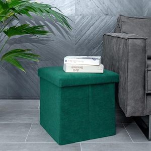 Banc de rangement Ottoman pliable moderne en velours côtelé 38*38*38cm pour chambre et salon, idéal pour gagner de la place - Vente en gros - Product Image 5