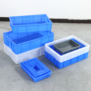 Boîte de rangement en plastique solide avec séparateurs, boîte de rangement pour vis et pièces d'outils, bacs en plastique pratiques empilables, caisses d'entrepôt - Product Image 4