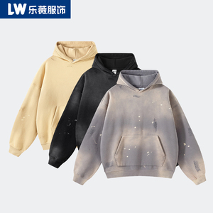 Sweat à capuche unisexe pour homme en coton lourd vintage uni respirant ample pour l'hiver - Product Image 5