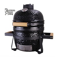 SEB KAMADO BLACK Mini Kamado 13 pouces en céramique, Gril de table en acier, Four de barbecue, Modèle Black Bastard, à vendre