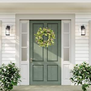 Simulación de guirnalda círculo simulación planta verde fruta círculo hogar floral puerta colgante decoración pared planta de simulación - Product Image 3