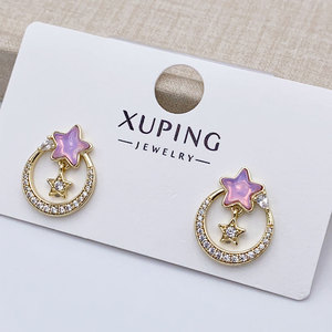 <span class=keywords><strong>Orecchini</strong></span> a perno da donna XUPING all'ingrosso, placcati oro 14K, stile farfalla, fiore e stella, alla moda, colorati, <span class=keywords><strong>per</strong></span> ragazze giovani - Product Image 5