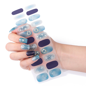 2025 precio de fábrica invierno <span class=keywords><strong>manicura</strong></span> estilo 22 <span class=keywords><strong>tiras</strong></span> Gel esmalte de uñas pegatinas autoadhesivas Navidad 3D envolturas de uñas gran oferta arte - Product Image 1