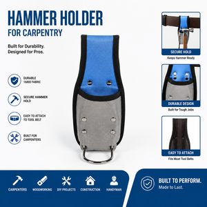Heavy-Duty 1680D Carpentry Hammer Holder with Steel Loop - Product Image 1