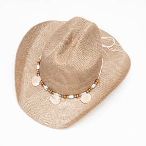 Nuevo Sombrero de <span class=keywords><strong>Jazz</strong></span> con Lentejuelas Estilo Bohemio para Hombre y Mujer, Sombrero Fedora para Vacaciones en la Playa, Sombrero Vaquero Occidental, Gorra de Moda para Protección Solar - Product Image 4