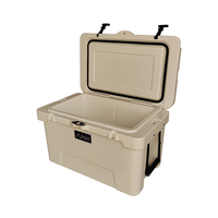 Glacière portable 45QT en LLDPE au design moderne pour le stockage de nourriture et de boissons pour le camping, les pique-niques et les activités de plein air