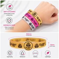 Bracelets en silicone personnalisés avec logo, bracelets en caoutchouc promotionnels en gros