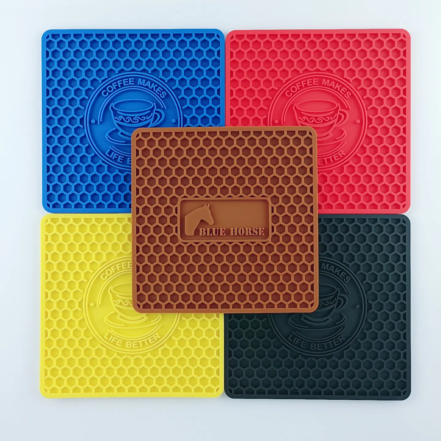 Silicone Cup Coaster Factory Custom Logo Wholesale Rubber Soft Pvc Placemat Heat Resistant Table Mats Mats   Pads Tableware