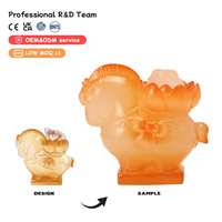 Cadeaux porte-bonheur chinois : Décoration en résine style Tang Sancai, émaillée tricolore, boîte mystère, pierre énergétique de guérison naturelle