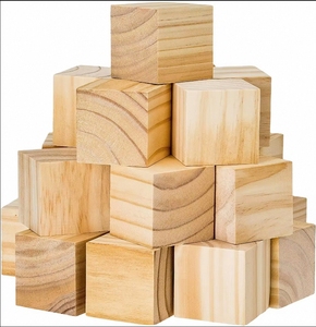 Cubes en bois naturel non finis pour blocs photo bricolage pour décorations de noël quantité minimale de commande 100 pièces taille personnalisable