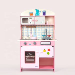 Montessori educativi in legno finzione gioco cucina rosa progetto cucina Juguetes Mas Populares giocattoli per bambini <span class=keywords><strong>Biys</strong></span> ragazze - Product Image 3
