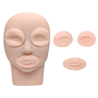 Outil femme Pvc débutant peau poupée visage plat yeux paupière formation modèle pratique cils Extension de tête en Silicone Mannequin cils