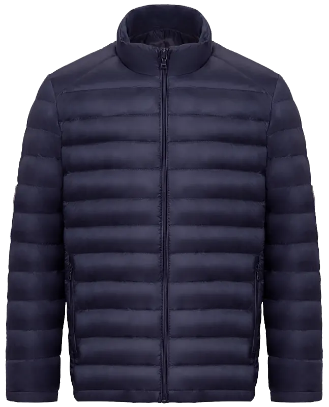 Negro a prueba de viento y transpirable abrigo de bombardero azul alta calidad popular corta chaqueta delgada abrigo de invierno para hombre